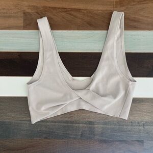 Joah Brown smoothing twist bra/bralette beige